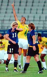 Sverige förlorade semifinalen i OS-fotbollen mot Brasilien. Foto: Ioannis Androutsopoulos/PrB.