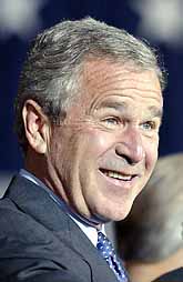 George Bush vann valet. Han höll sitt segertal på onsdagen. Foto: Pressens Bild