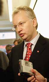 Finansminister Pär Nuder tror att det ska gå bra för den svenska ekonomin. Foto: Bertil Ericson/Pressens Bild