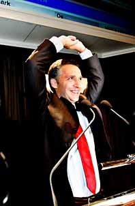 Jens Stoltenberg är det stora vinnaren i det norska valet. Han blir troligen ny statsminister. Foto: Daniel Sannum Lauten