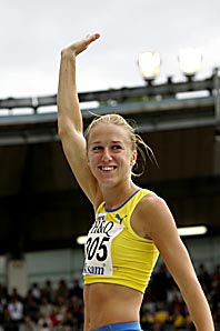 Kajsa Bergqvist får årets bragdguld. Foto: Björn Larsson Rosvall/PrB