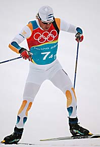 Mathias Fredriksson åkte sista sträckan när Sverige tog OS-brons i stafett. Foto: Pressens Bild
