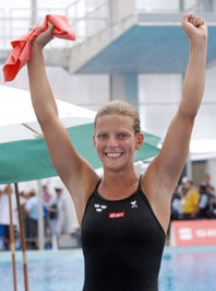 Anna Lindberg vann EM-guld i simhopp. Foto: Bela Saandelszley/PrB