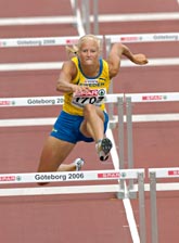 Carolina Klüft gjorde ett bra häcklopp. Foto: Pressens Bild