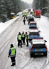 Sex människor dog när två bussar krockade utanför Uppsala. Foto: Staffan Claesson/Scanpix