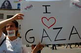 En protest för fred i Gaza. Foto: Scanpix