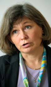 Lena Nyberg är barnombudsman. Hon vill att fritidshemmen ska bli bättre. Foto:Fredrik Sandberg/Scanpix