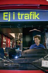 Busschaufförerna i Stockholm strejkar. Många stockholmare får problem att ta sig till jobbet. Foto: Kerstin Carlsson/Scanpix 