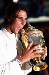 Rafael Nadal vann finalen i tennis i Wimbledon. Foto: Alessia Pierdomenico/Scanpix 