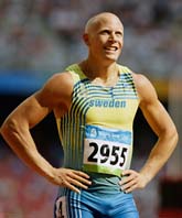 Johan Wissman siktar på medalj. Foto: Anja Niedringhaus/Scanpix