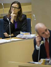 Riksdagen röstade ja till EUs nya grundlag. Foto:Henrik Montgomery/Scanpix