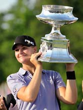 Anna Nordqvist efter segern i LPGA-tävlingen. Foto: Nick Wass/AP Photo/Scanpix