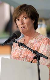 Mona Sahlin talade om jobb i Almedalen på onsdagen. Foto: Leif R Jansson/Scanpix