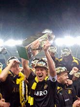 AIK är svenska mästare i fotboll. Senast laget vann var för elva år sedan. Foto: Björn Larsson Rosvall/Scanpix