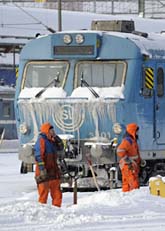 Många tåg stod stilla på måndagen. Foto: Leif R Jansson/Scanpix