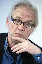 Lars Vilks blev överfallen när han talade om yttrandefrihet. Foto: Bertil Ericson/Scanpix