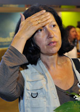 Victoria Strand kom hem från Israel. Foto: Henrik Montgomery/Scanpix