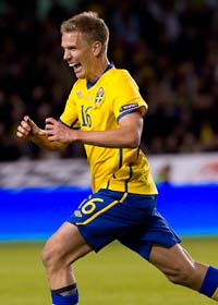 Pontus Wernbloom gjorde två mål och blev hjälte. Foto: Jonas Ekströmer/Scanpix