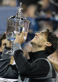 Rafael Nadal vann US Open i tennis. Foto: Charles Krupa/Scanpix