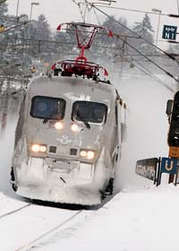 SJ rustar för kall och snöig vinter. Foto: Johan Nilsson/Scanpix