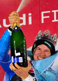 André Myhrer vann i slalom. Foto: Giovannoi Auletta/Scanpix