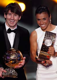 Marta och Messi är bäst. Foto: Patrick B Kraemer/Scanpix