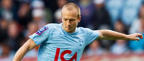 Daniel Larsson avgjorde matchen i Glasgow. Foto: Andreas Hillergren/Scanpix
