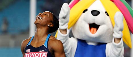 Carmelita Jeter vann VM-guld. Foto: Anja Niedringhaus/Scanpix.