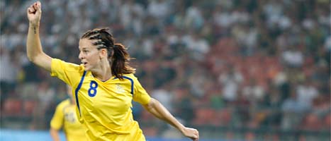 Lotta Schelin är en av världens bästa spelare. Foto: Luca Bruno/Scanpix