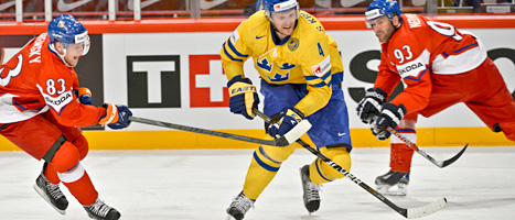 Sverige har vunnit de två första matcherna i årets VM.
Foto: Anders Wiklund/Scanpix