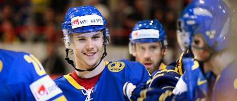 Erik Karlsson gjorde ett av målen när Sverige vann mot Tyskland. Foto:
Claudio Bresciani/Scanpix