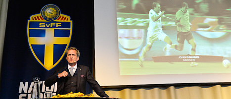 Anfallaren Johan Elmander kommer att kunna spela i EM, 
säger landslagets ledare. Foto: Anders Wiklund/Scanpix