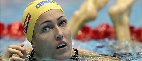 Therese Alshammar är skadad. Foto: Michael Sohn/Scanpix