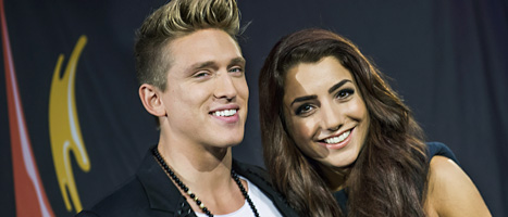Danny Saucedo och Gina Dirawi. Foto: Claudio Bresciani/Scanpix.