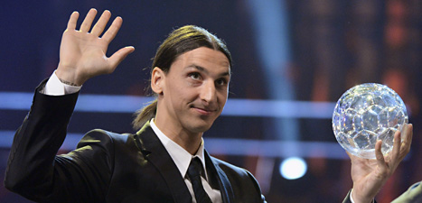 Zlatan Ibrahimovic vann guldbollen för sjunde gången. Foto: Claudio Bresciani/Scanpix.