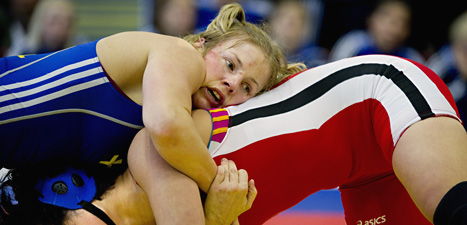 Ida-Theres Nerell brottas. Foto: Pontus Lundahl/Scanpix.