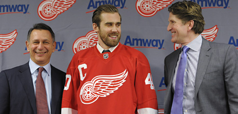 Henrik Zetterberg blir lagkapten i Detroit. Foto: David Guralnick/Scanpix.