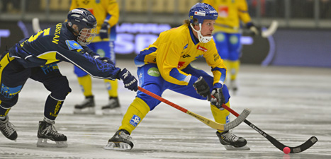 Sverige vann mot Kazakstan i bandy. Foto: Anders Wiklund/Scanpix.