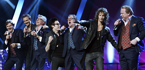 Ravaillacz och State of Drama gick vidare till final i Melodifestivalen.
Foto: Janerik Henriksson/Scanpix.