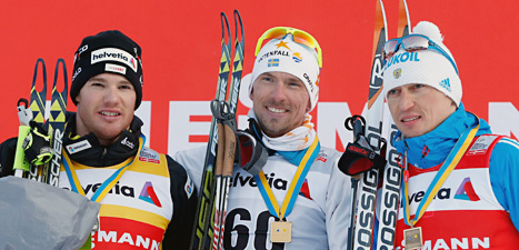 Johan Olsson är Sveriges största medaljhopp inför skid-VM 
som börjar på torsdag. Foto:  Arno Balzarini/Scanpix.