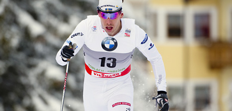 Emil Jönsson kör för guld i sprint-loppet i skid-VM i dag, torsdag.
Foto: Pontus Lundahl/Scanpix.