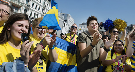 Robin Stjernberg träffar sina fans i Malmö. Foto: Jessica Gow/Scanpix