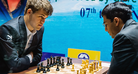 Magnus Carlsen från Norge kan bli världsmästare i schack.
Foto: Erlend Aas/TT.