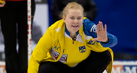 Sveriges lagkapten Margaretha Sigfridsson. Foto: Andrew Vaughan/TT.