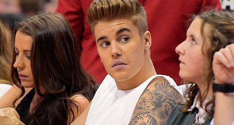 Justin Bieber straffas för att han kastat ägg.
Foto: TT