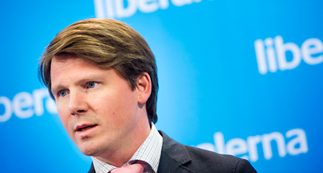 Politikern Erik Ullenhag i Folkpartiet. Foto: Pontus Lundahl/TT.