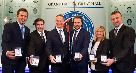 Peter Forsberg blev invald i hockeymuseet Hall of Fame. Foto: Nathan Denette/TT.