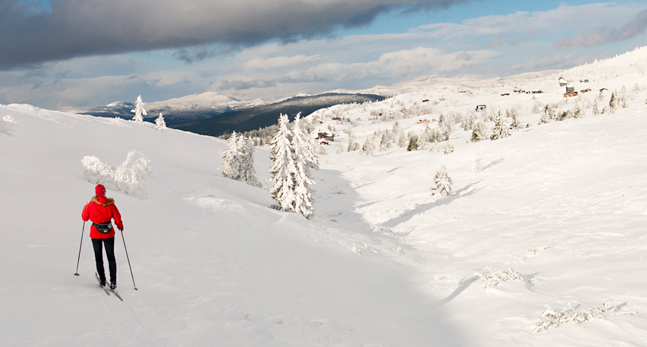 snö i fjällen
