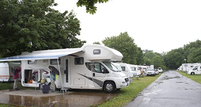 Bredängs camping i Stockholm.