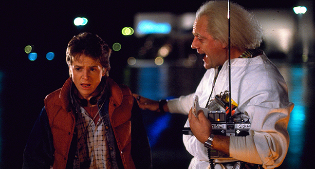 Michael J. Fox och Christopher Lloyd.